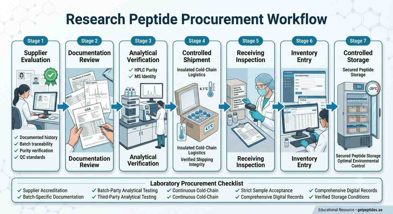 Research peptide procurement workflow