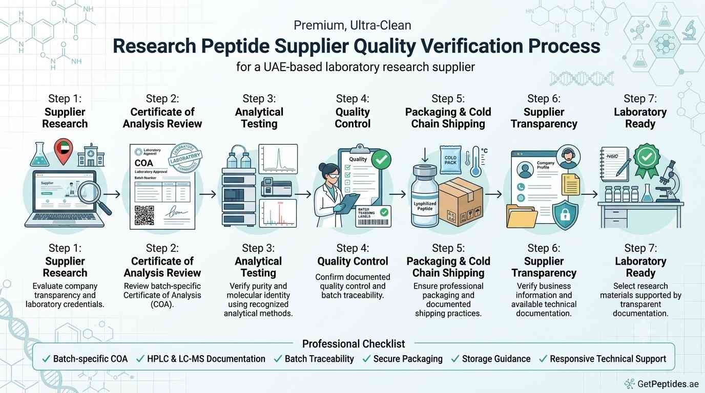 Research peptide quality verification timeline